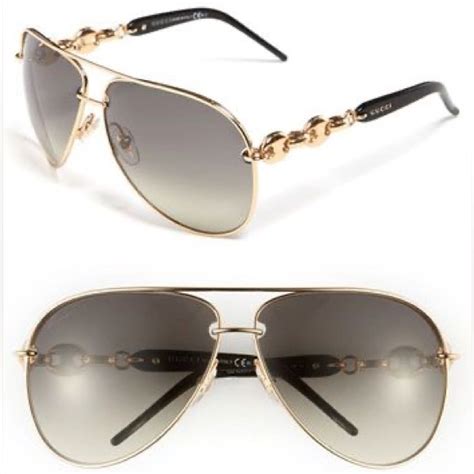 Gucci Sunglasses Aviator GG 4225/S WL4AE 63mm Gold Black